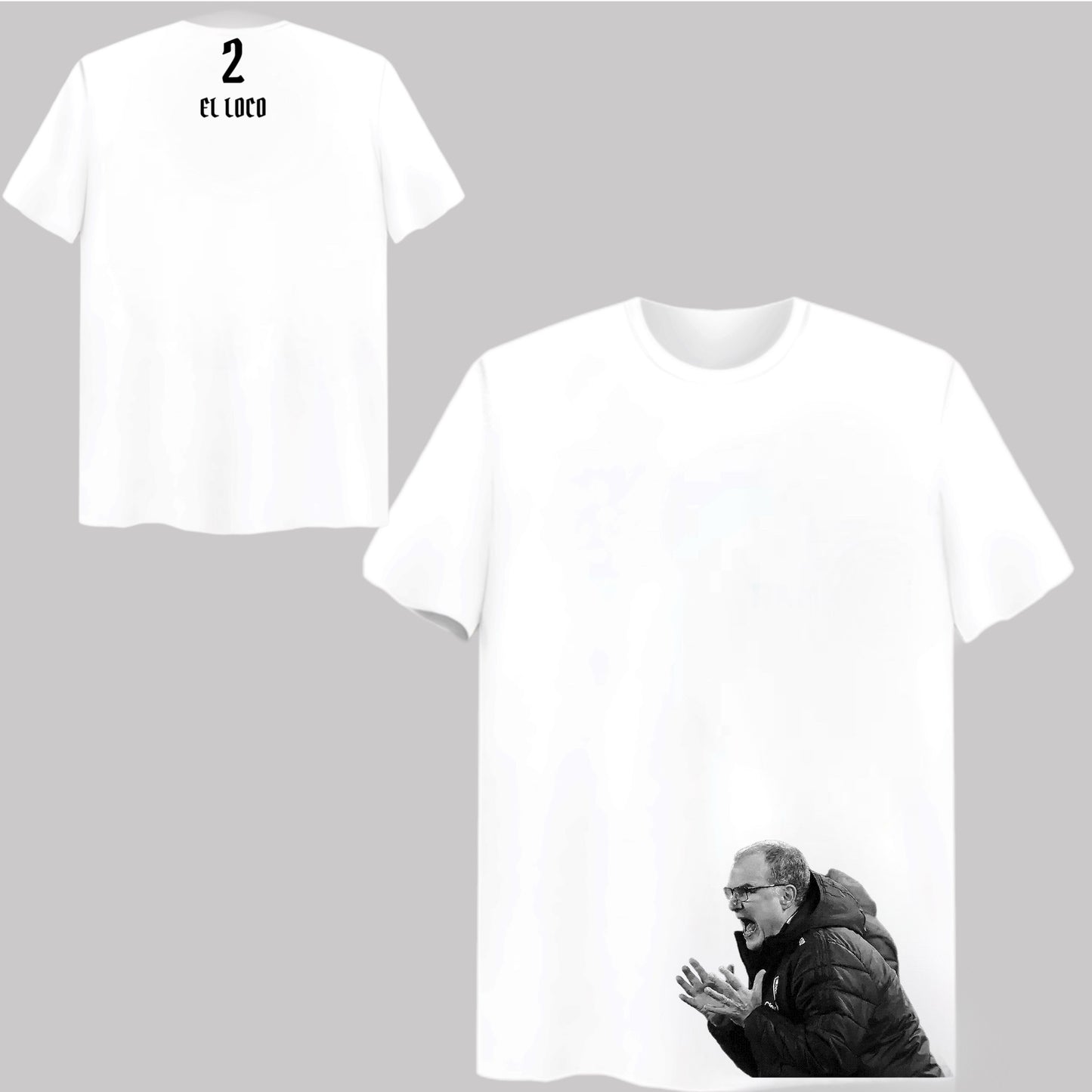 ‘EL LOCO’ Marcelo Bielsa Icon White Unisex T-shirt * SALE *