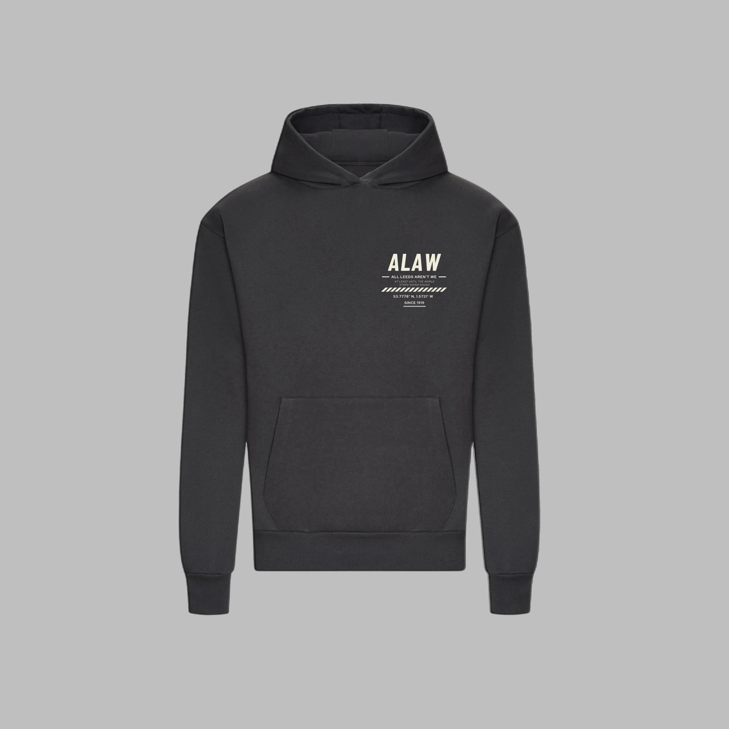 ‘ ALAW ’ Leeds Premium Charcoal Heavy Unisex Hoodie/jumper