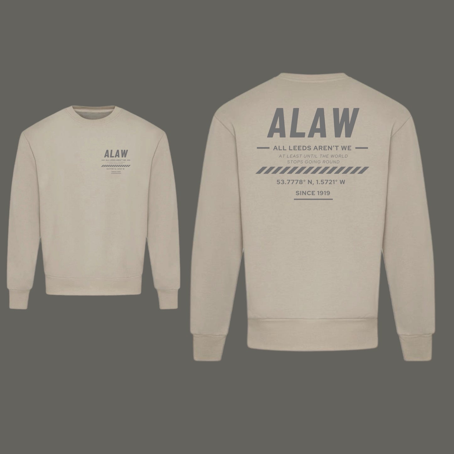 ‘ ALAW ’ Leeds Premium Stone Heavy Unisex Hoodie or Jumper