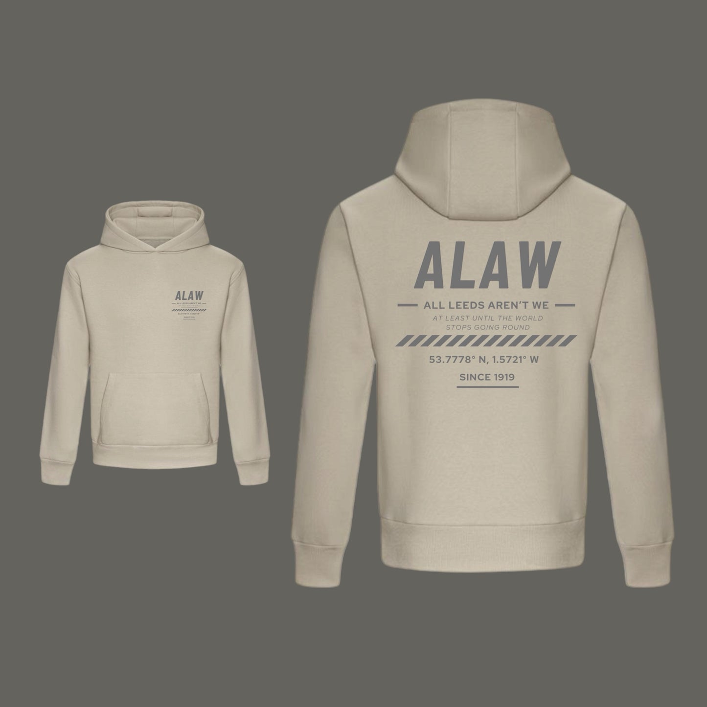 ‘ ALAW ’ Leeds Premium Stone Heavy Unisex Hoodie or Jumper