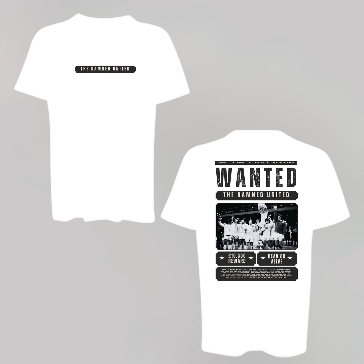 THE DAMNED UNITED Leeds Unisex T-shirt/Jumper/Hoodie