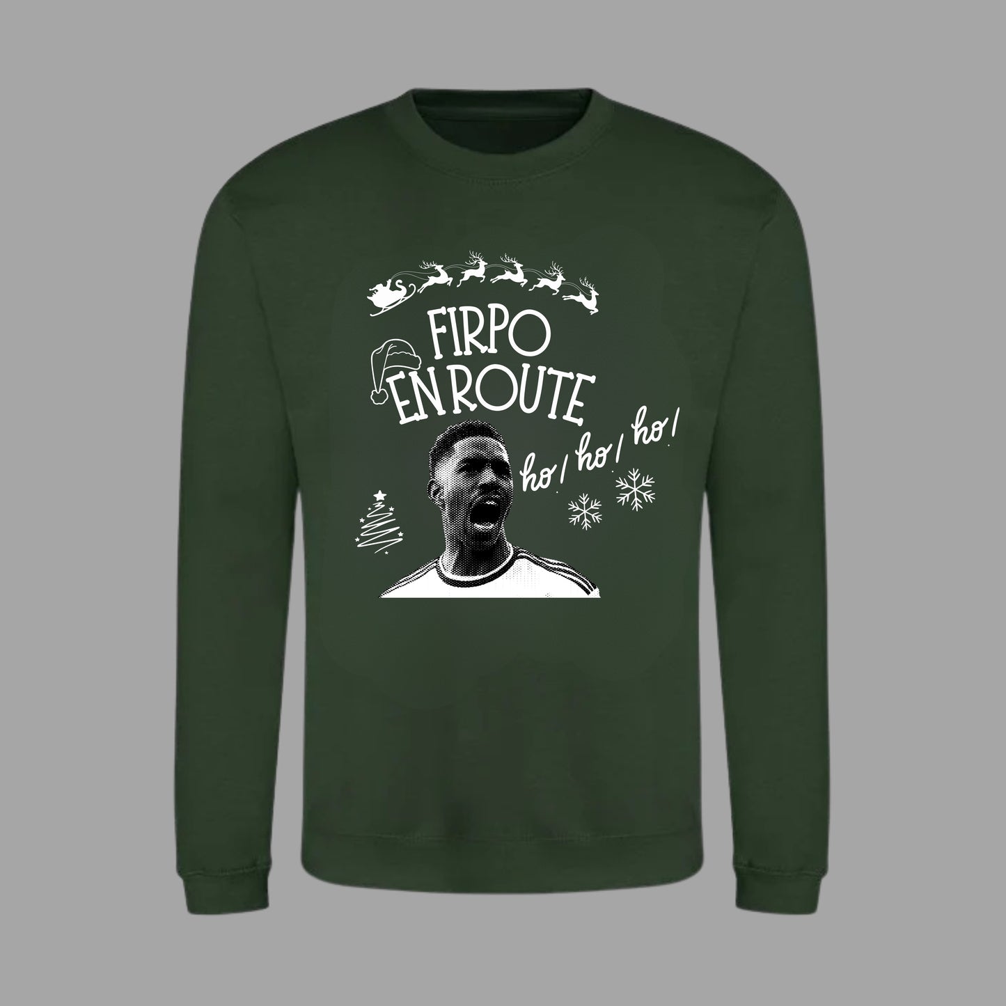 ‘ FIRPO HO HO HO’ Leeds Christmas jumper in 5 colours (plus tees)