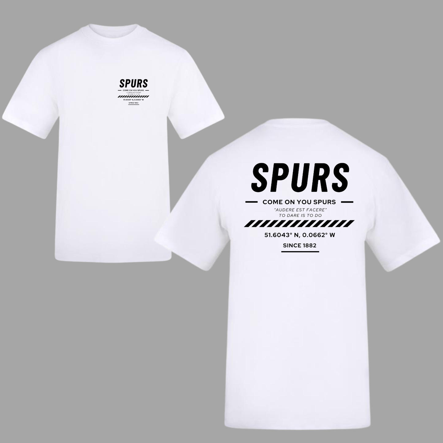 ‘ SPURS ’ Tottenham premium unisex tee white
