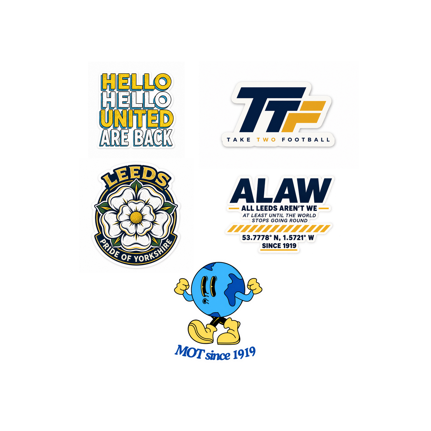 Sticker Pack Vol. 01 – Leeds, Football & Culture