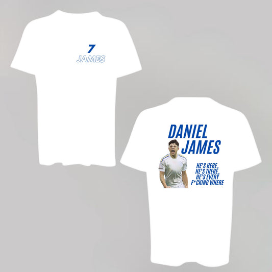 DAN JAMES Lyrics tee Leeds Unisex White T-shirt