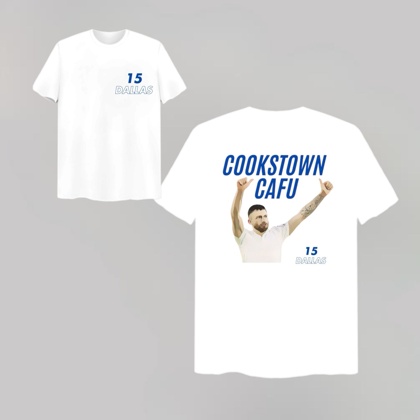 ‘COOKSTOWN CAFU’ Dallas Leeds Unisex White T-shirt