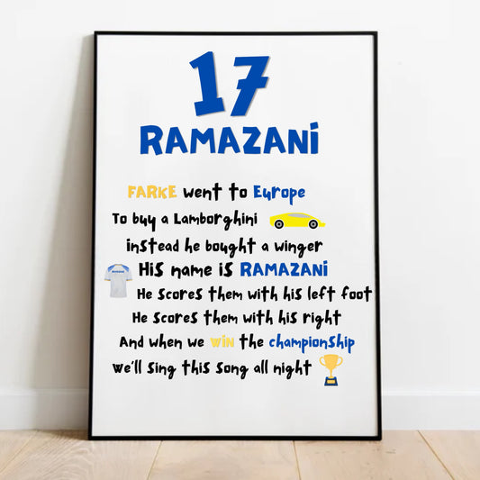 RAMAZANI Lyrics Leeds Print