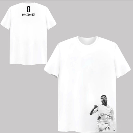 ‘ALLEZ GEORGI’ Icon White Unisex T-shirt