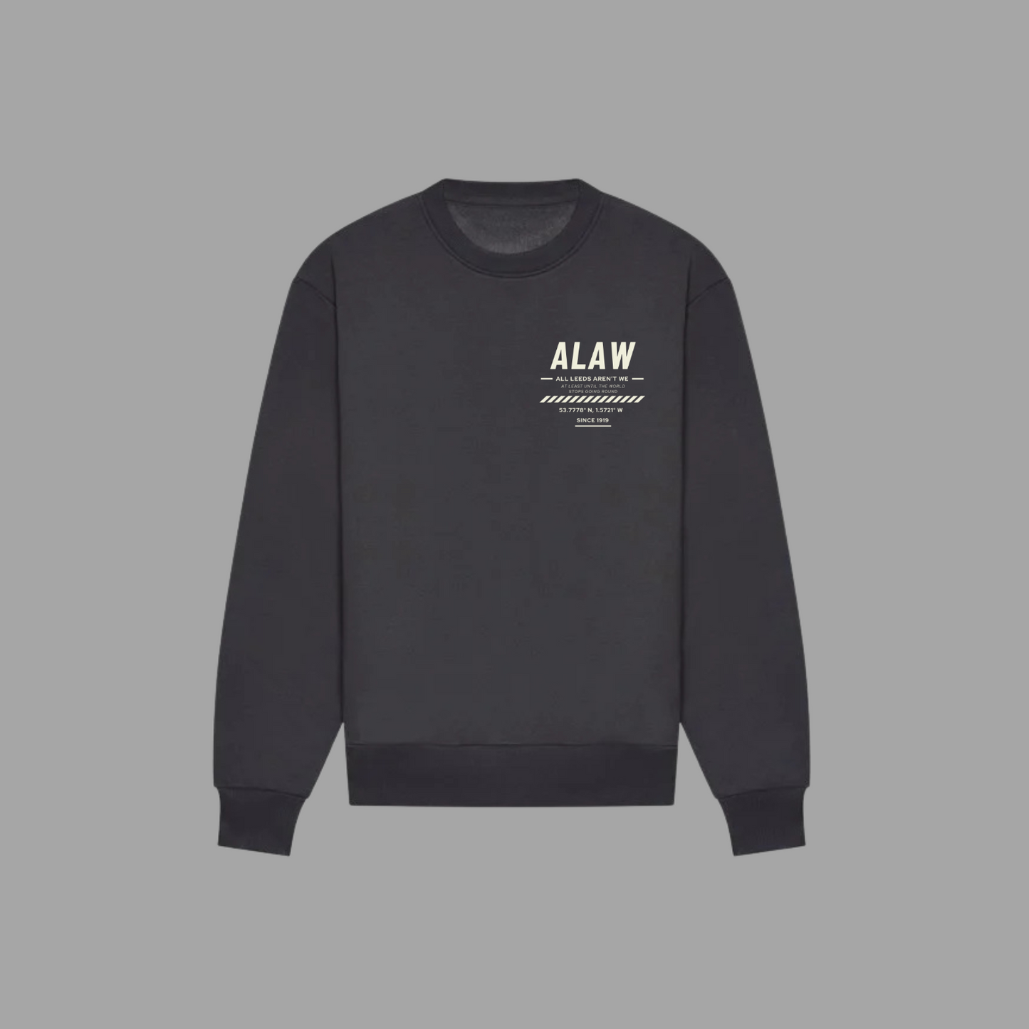 ‘ ALAW ’ Leeds Premium Charcoal Heavy Unisex Hoodie/jumper