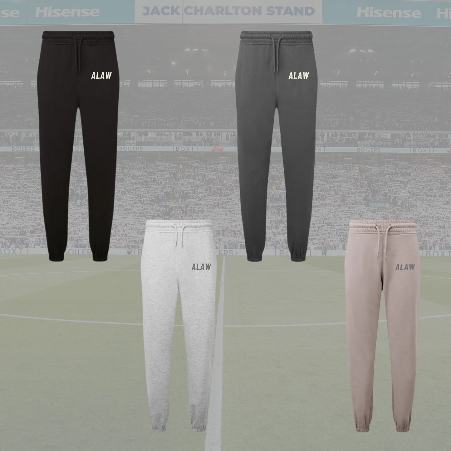 ‘ ALAW ’ Leeds Premium Joggers in two styles and 4 colour ways
