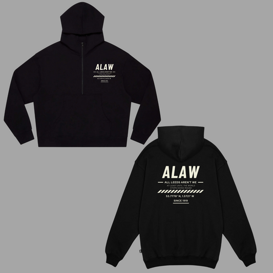 ‘ ALAW ’ Leeds Premium Heavy Half Zip Hoodie