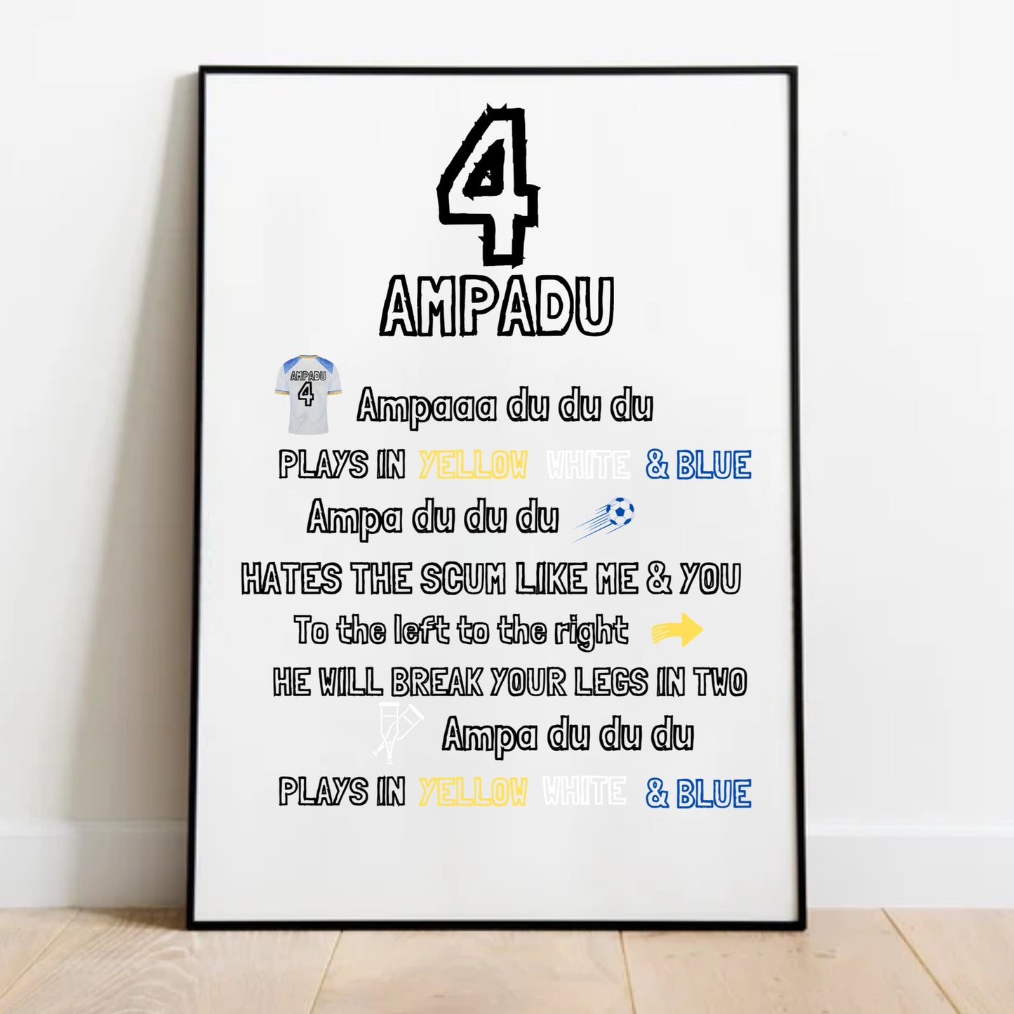 AMPADU Lyrics Leeds Print