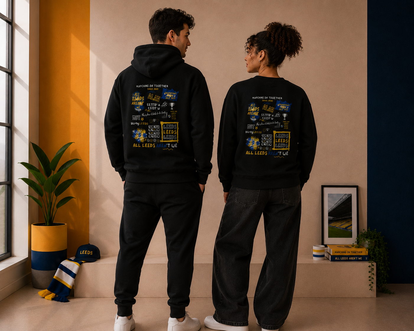 LEEDS DOODLE MURAL Premium Jumper/Hoodie