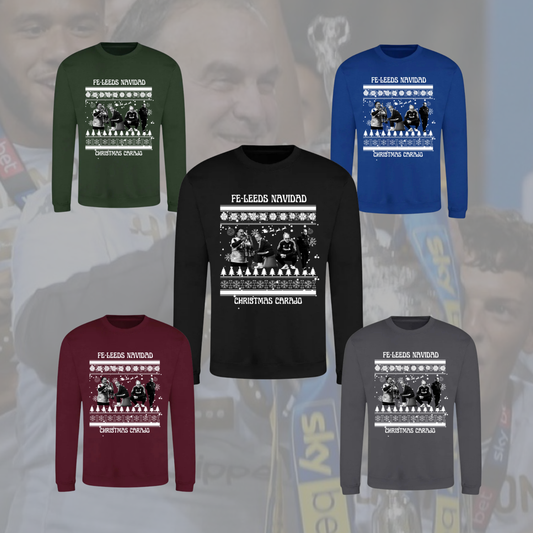 ‘ FELEEDS NAVIDAD ’ Leeds Christmas jumper in 5 colours (plus tees)