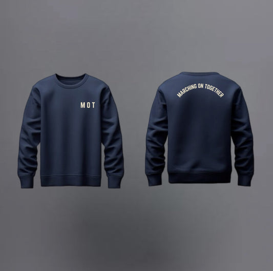 ‘MARCHING ON TOGETHER’ Leeds Navy Unisex Jumper/hoody