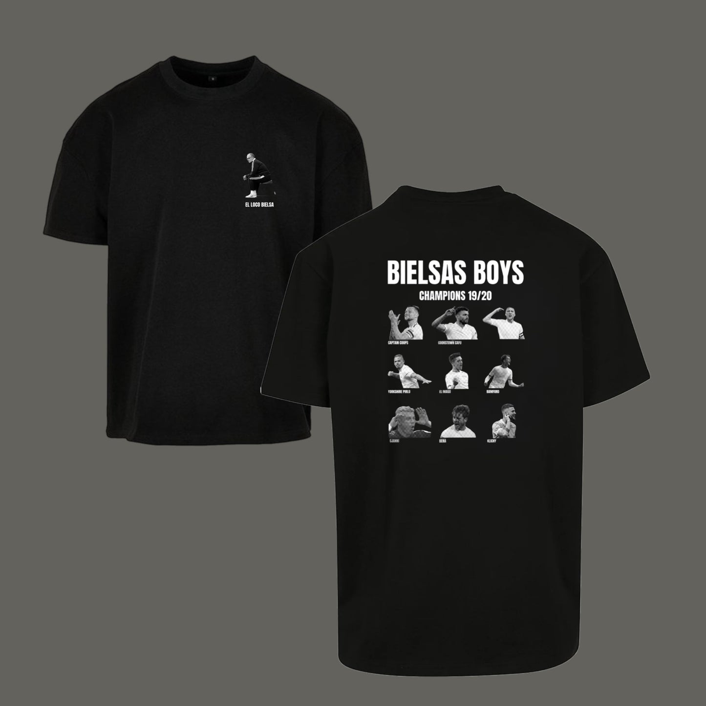 BIELSAS BOYS Icon Unisex Oversized Fit Black T-shirt