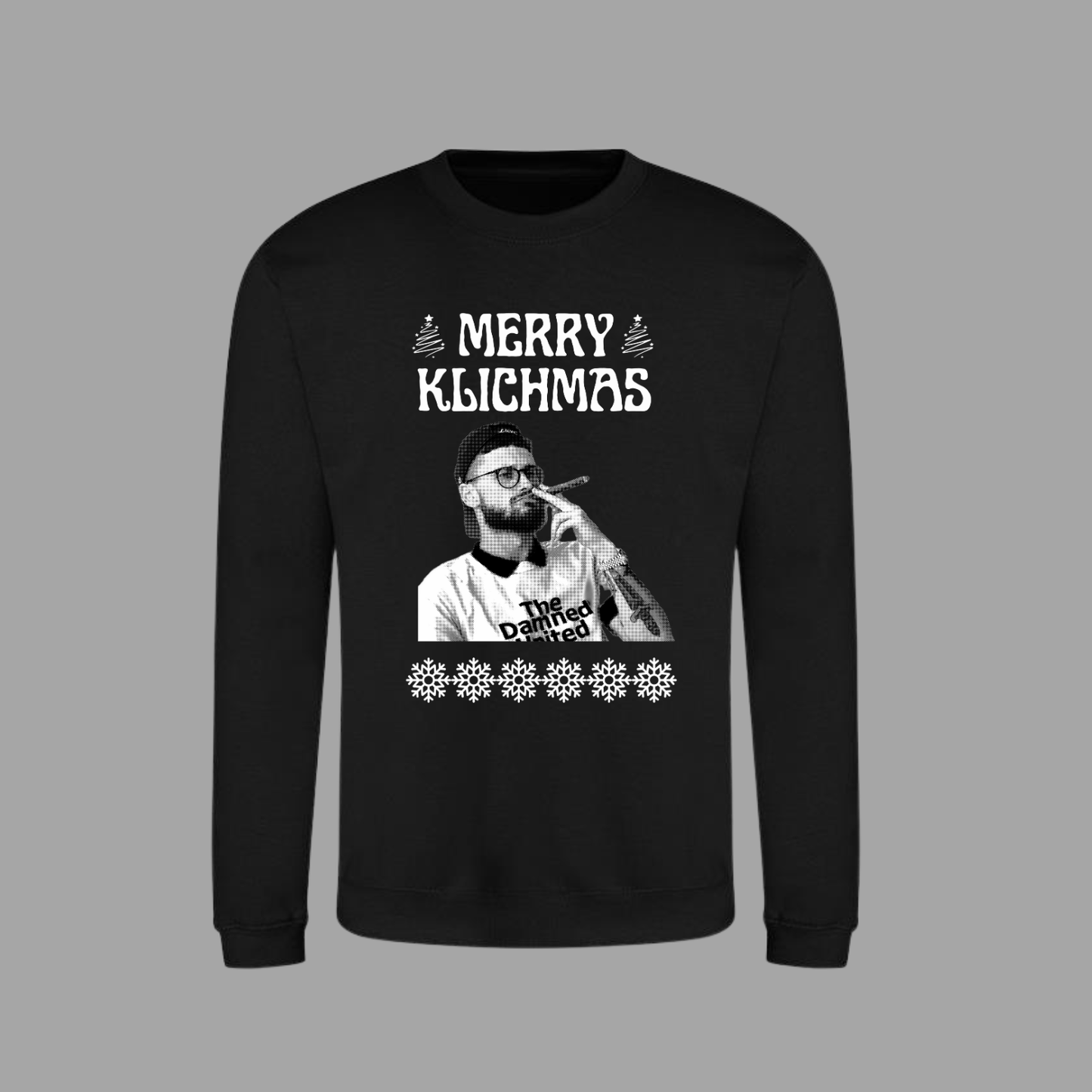 ‘ MERRY KLICHMAS’ Leeds Christmas jumper in 5 colours (plus tees)