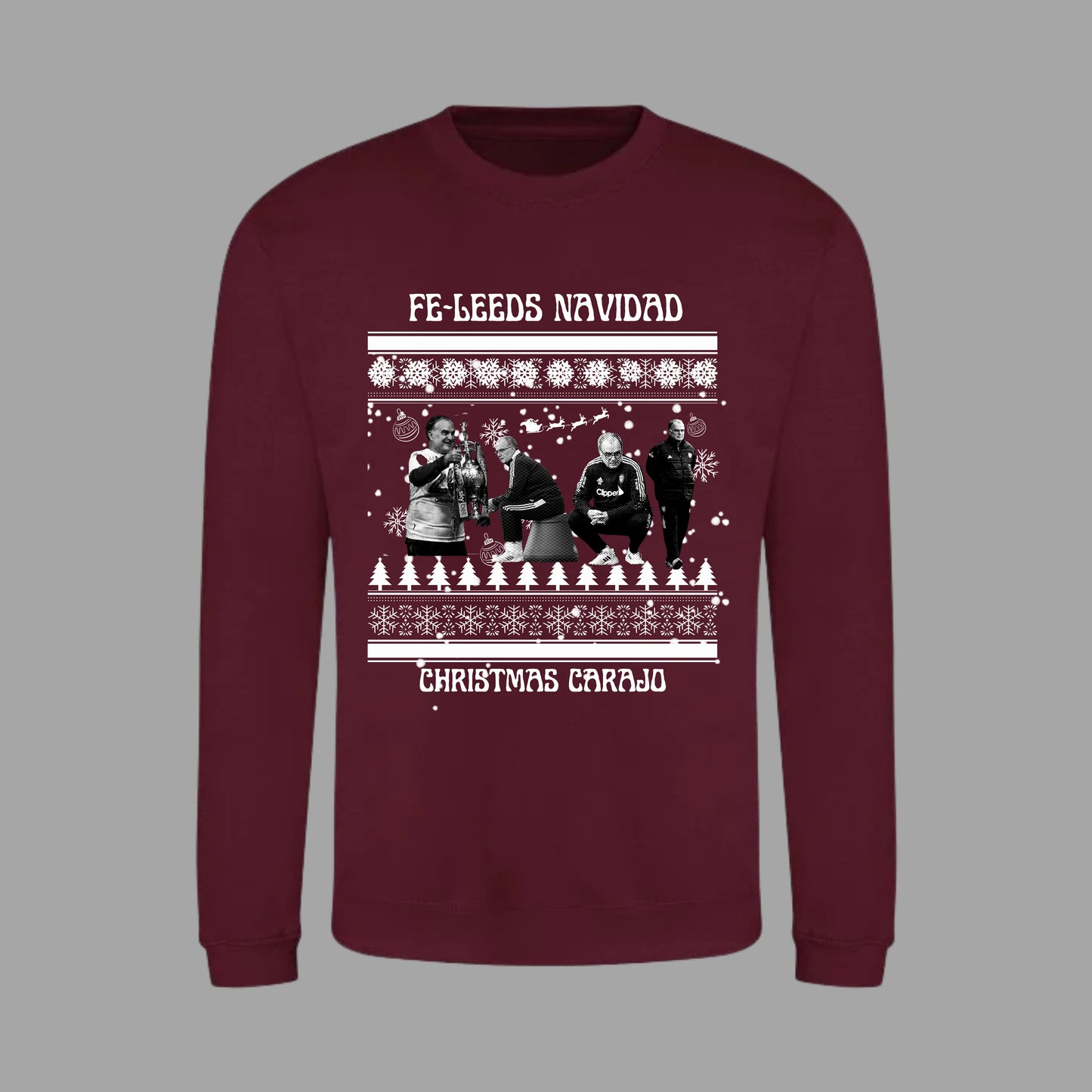 ‘ FELEEDS NAVIDAD ’ Leeds Christmas jumper in 5 colours (plus tees)