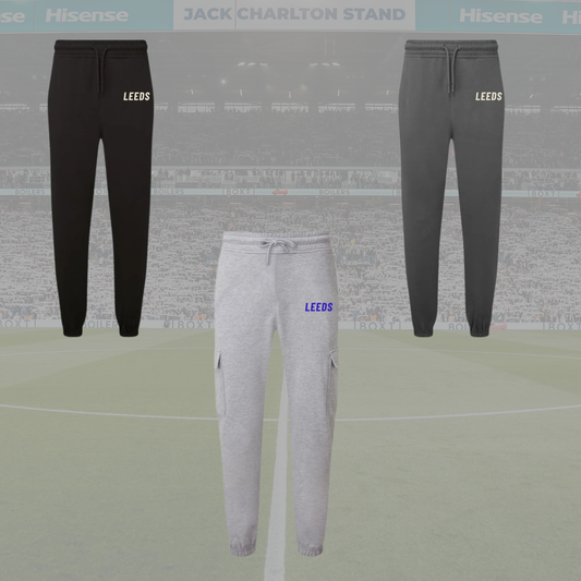 ‘ LEEDS ’ Statement Premium Joggers in two styles and 3 colour ways