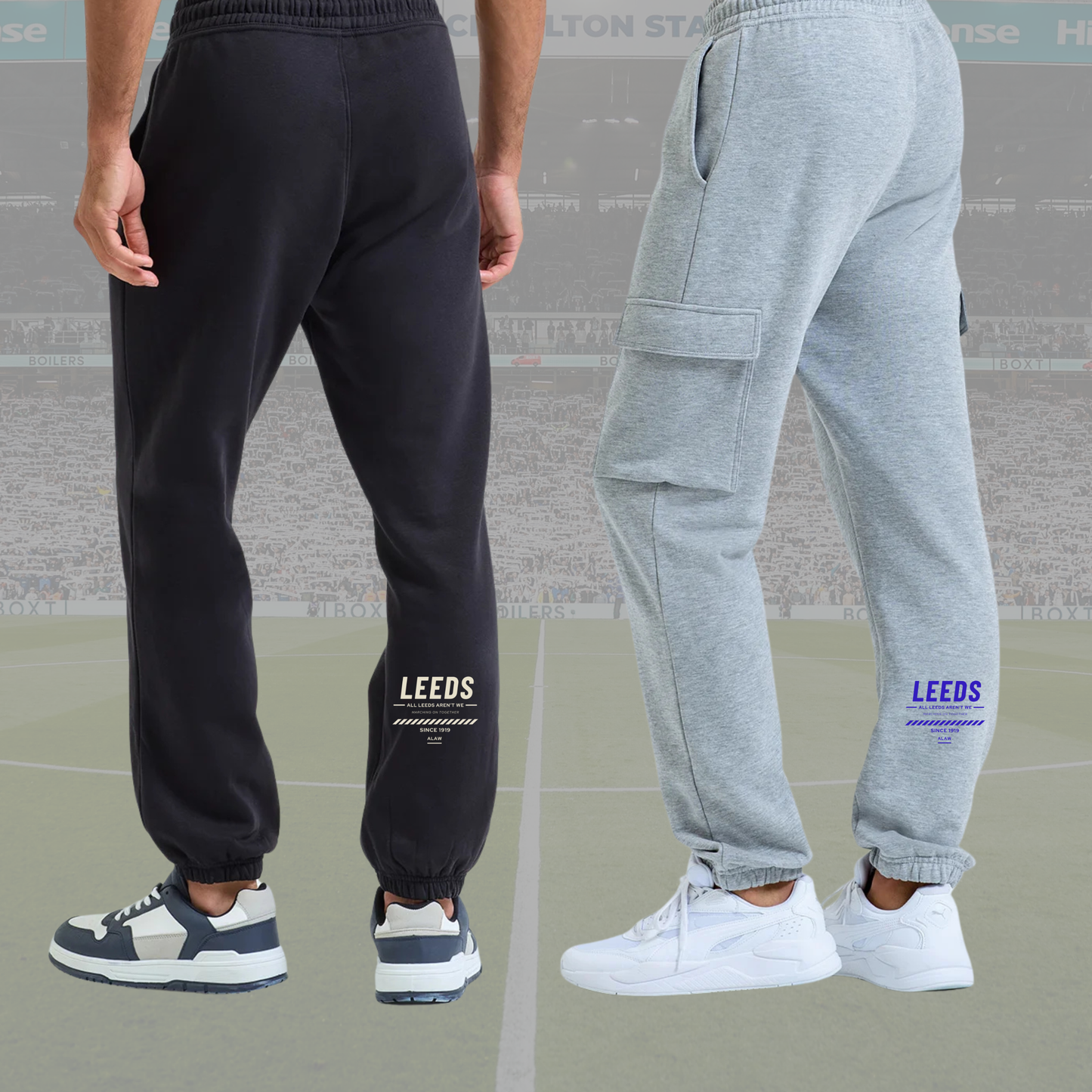 ‘ LEEDS ’ Statement Premium Joggers in two styles and 3 colour ways