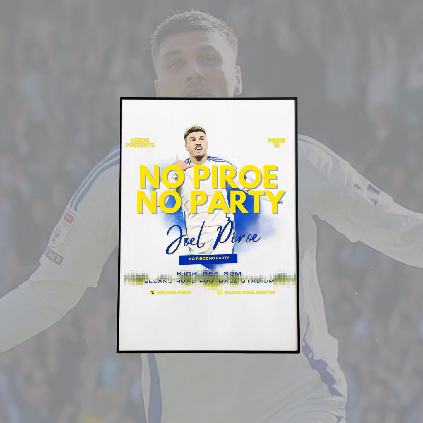 NO PIROE NO PARTY Leeds Print in various sizes