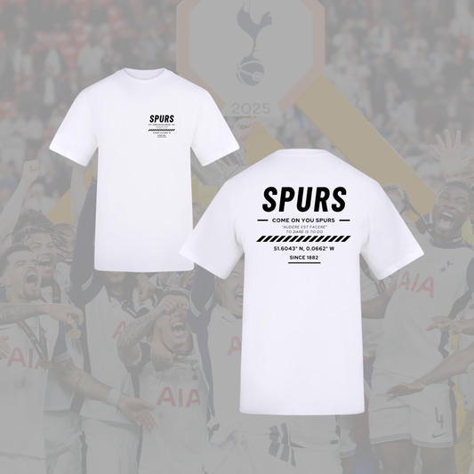 ‘ SPURS ’ Tottenham premium unisex tee white
