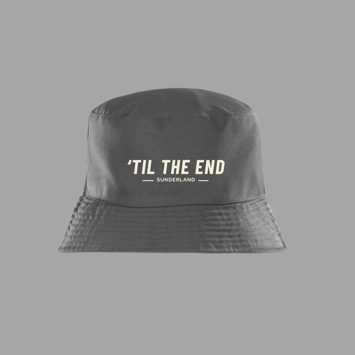 TIL THE END Sunderland Grey Bucket Hat
