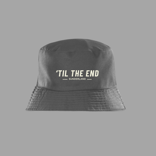 TIL THE END Sunderland Grey Bucket Hat