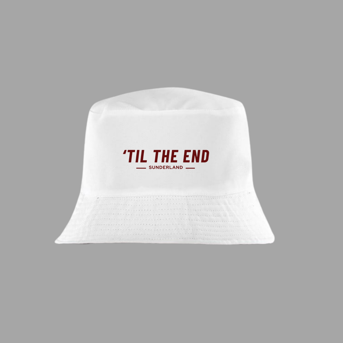 TIL THE END Sunderland White Bucket Hat