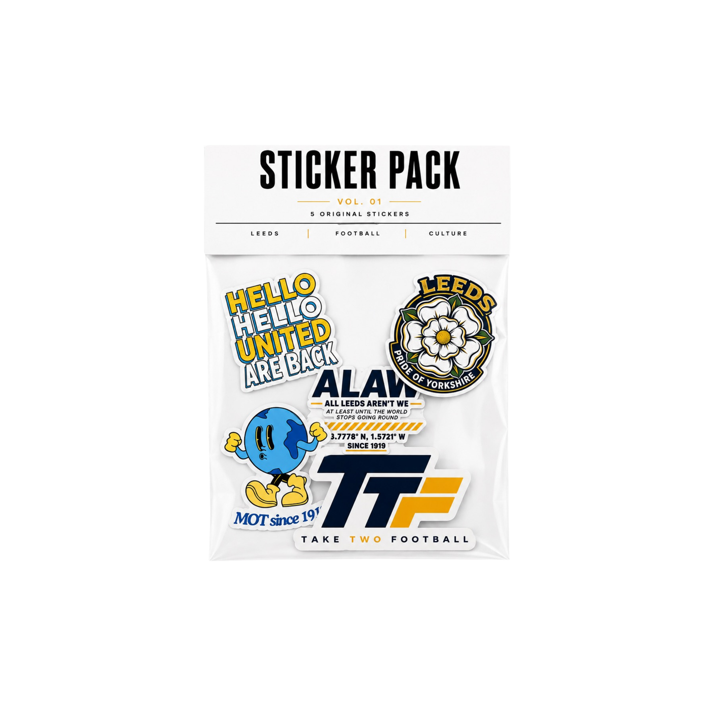 Sticker Pack Vol. 01 – Leeds, Football & Culture