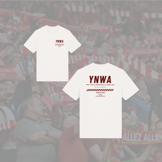 ‘ YNWA ’ Liverpool Never Walk Alone premium unisex tee off white